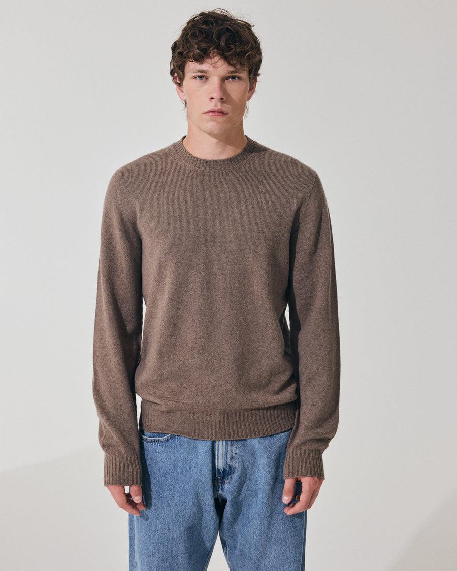 Scaglione ROUND NECK SEAMLESS HYBRD CASHMERE TAUPE