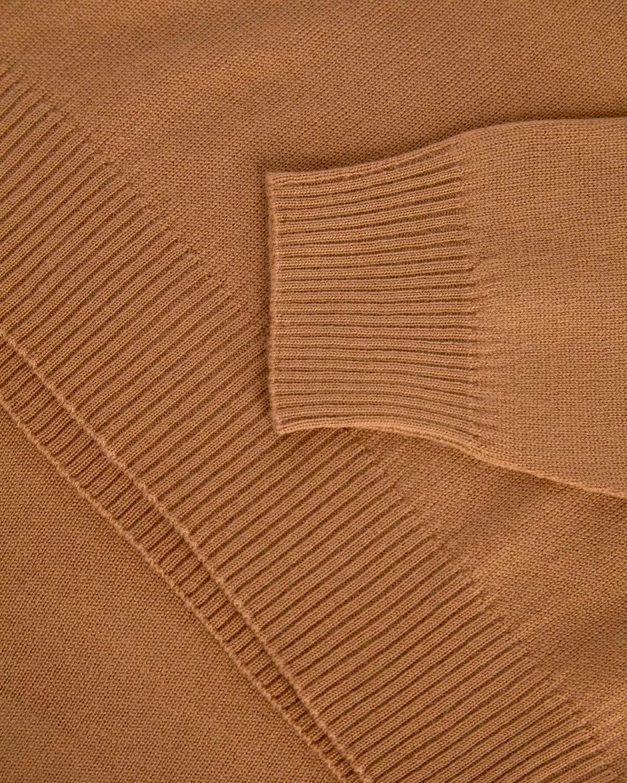 Scaglione ROUND NECK SEAMLESS MERINO CAMEL