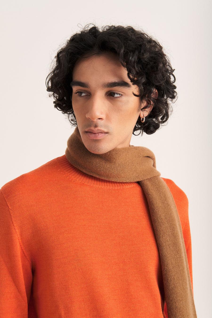 Scaglione ROUND NECK SEAMLESS MERINO CARROT
