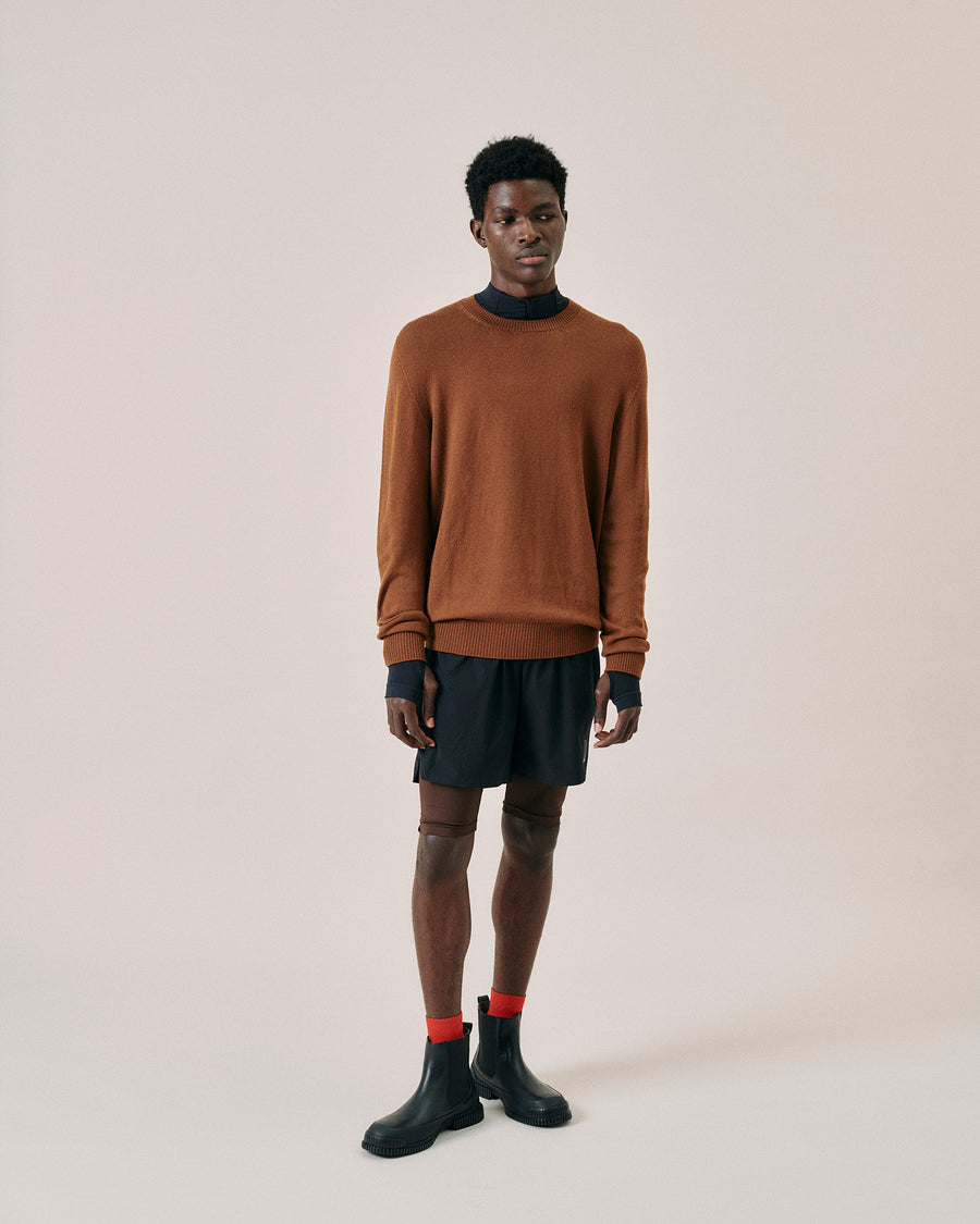 Scaglione ROUND NECK SEAMLESS MERINO RHUM