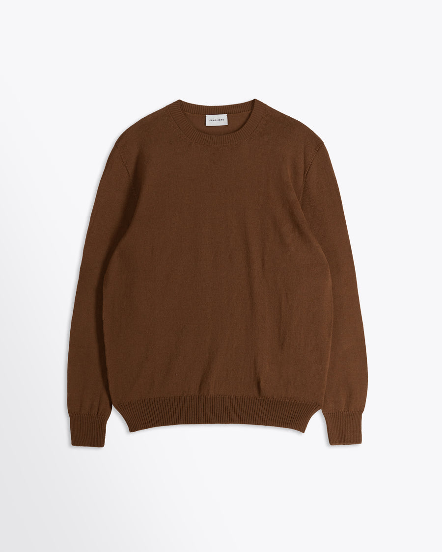 Scaglione ROUND NECK SEAMLESS MERINO RHUM