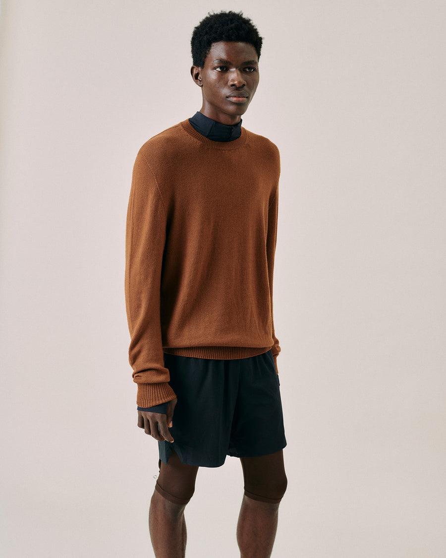 Scaglione ROUND NECK SEAMLESS MERINO RHUM