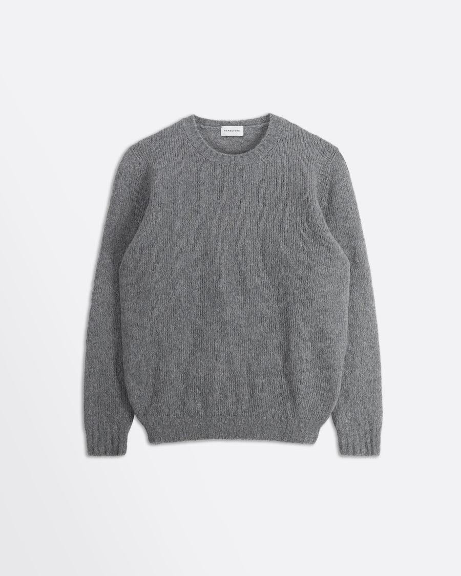 Scaglione ROUND NECK SEAMLESS PUFFED CASHMERE GREY