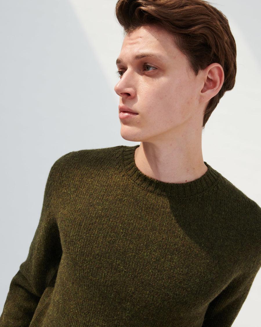 Scaglione ROUND NECK SEAMLESS SOFTWOOL ARMY