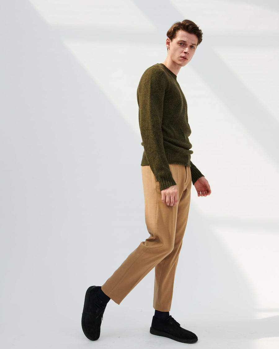 Scaglione ROUND NECK SEAMLESS SOFTWOOL ARMY