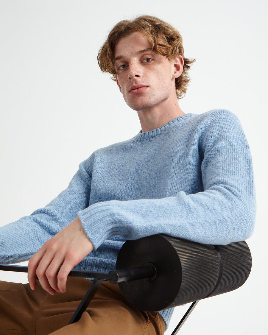 Scaglione ROUND NECK SEAMLESS SOFTWOOL BABYBLUE