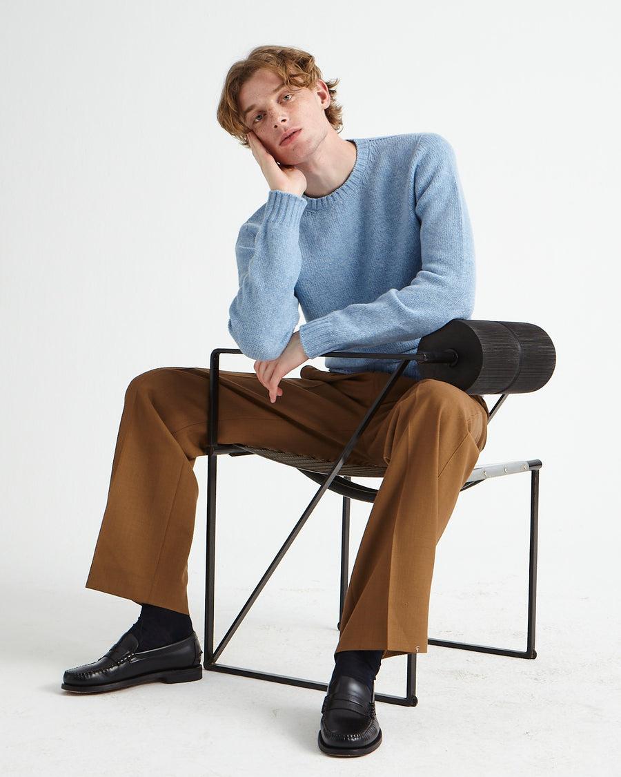 Scaglione ROUND NECK SEAMLESS SOFTWOOL BABYBLUE