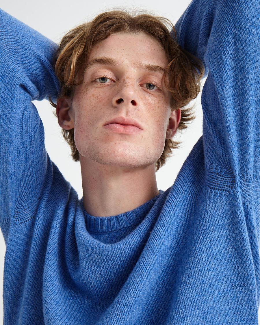 Scaglione ROUND NECK SEAMLESS SOFTWOOL CORNFLOWER