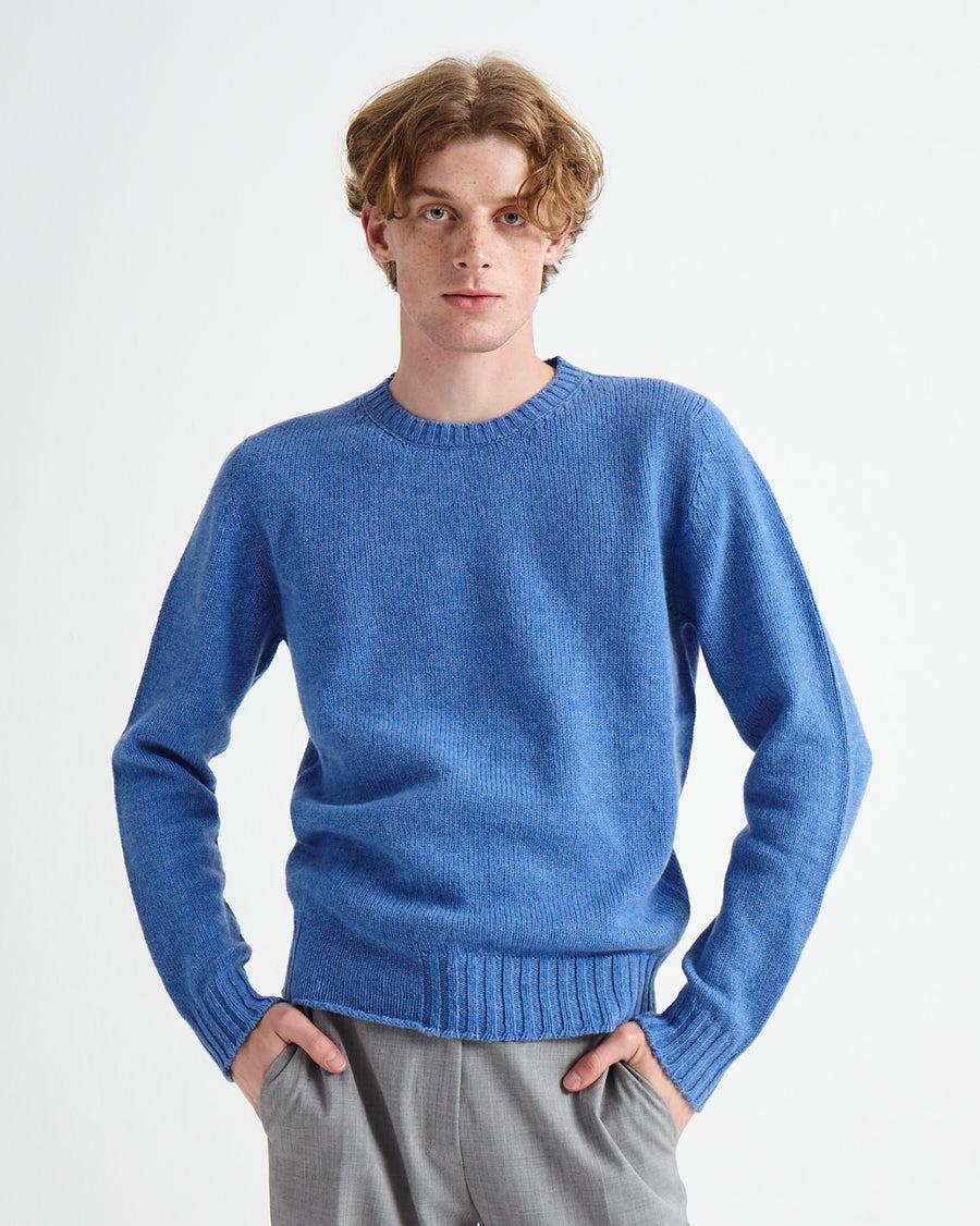 Scaglione ROUND NECK SEAMLESS SOFTWOOL CORNFLOWER