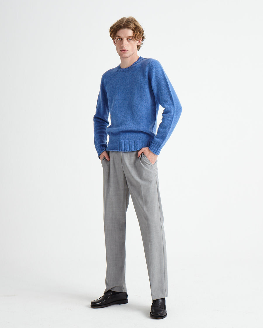 Scaglione ROUND NECK SEAMLESS SOFTWOOL CORNFLOWER