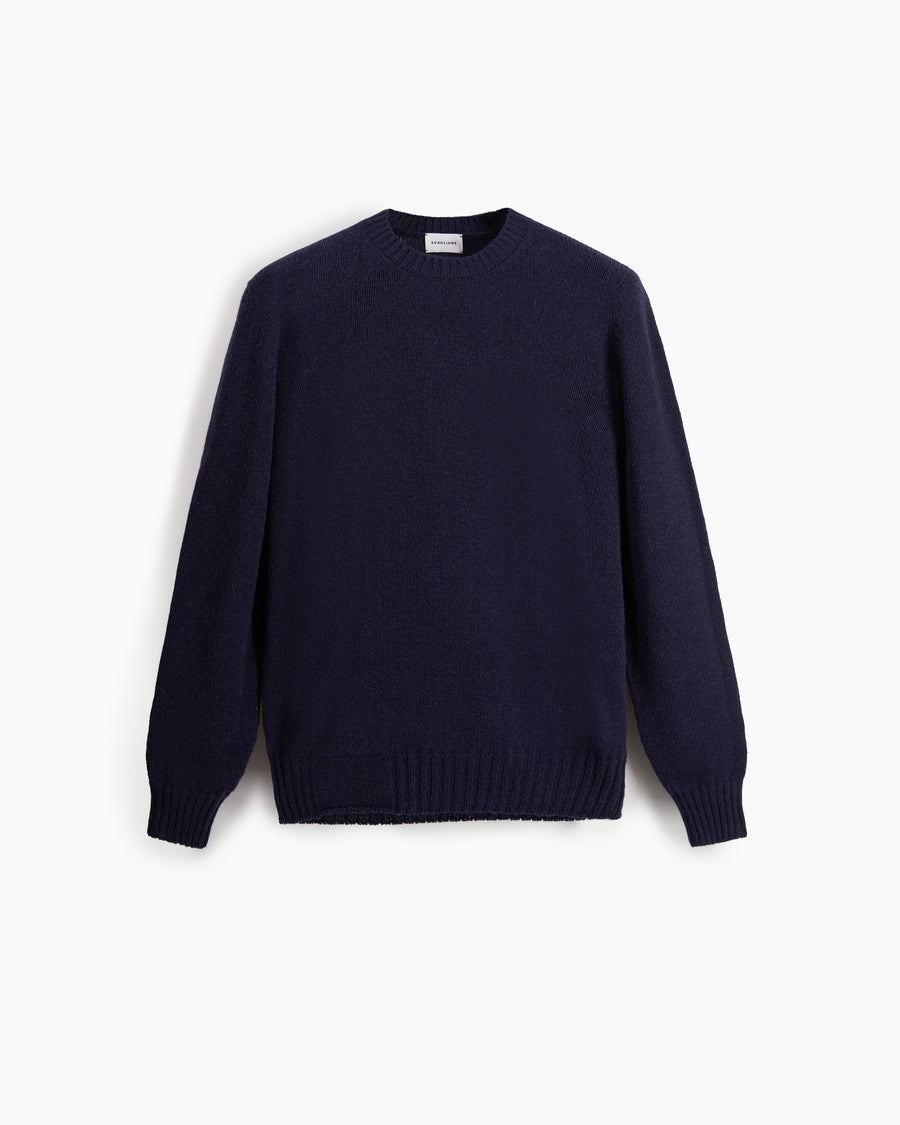 Scaglione ROUND NECK SEAMLESS SOFTWOOL DKNAVY