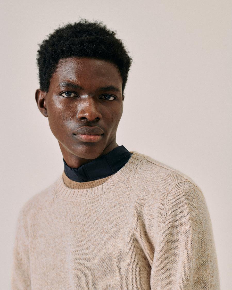 Scaglione ROUND NECK SEAMLESS SOFTWOOL DUNE