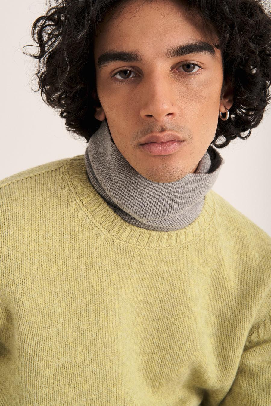 Scaglione ROUND NECK SEAMLESS SOFTWOOL LIME