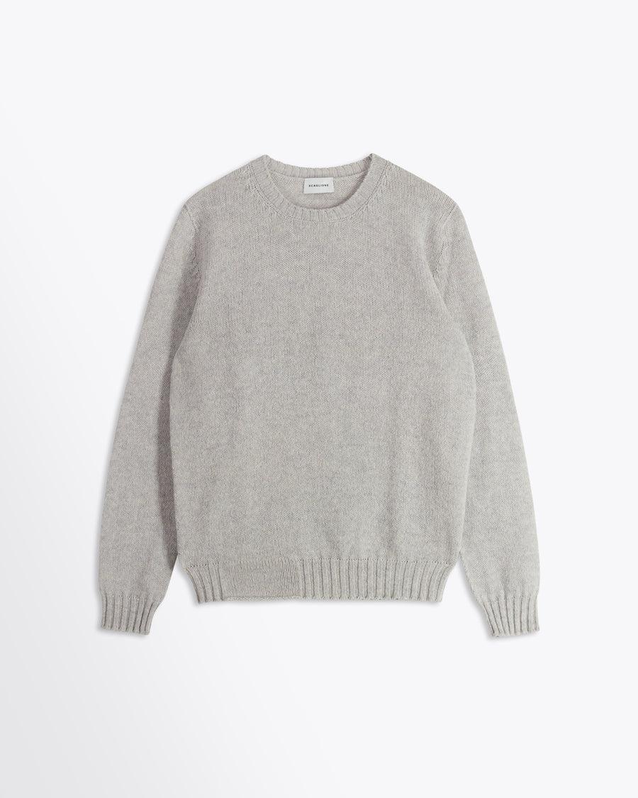 Scaglione ROUND NECK SEAMLESS SOFTWOOL LTGREY