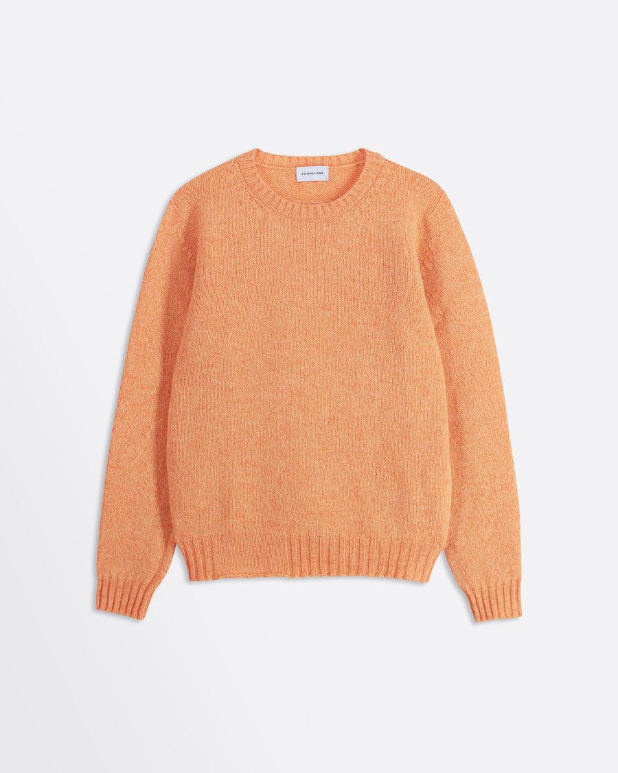 Scaglione ROUND NECK SEAMLESS SOFTWOOL TANGERINE