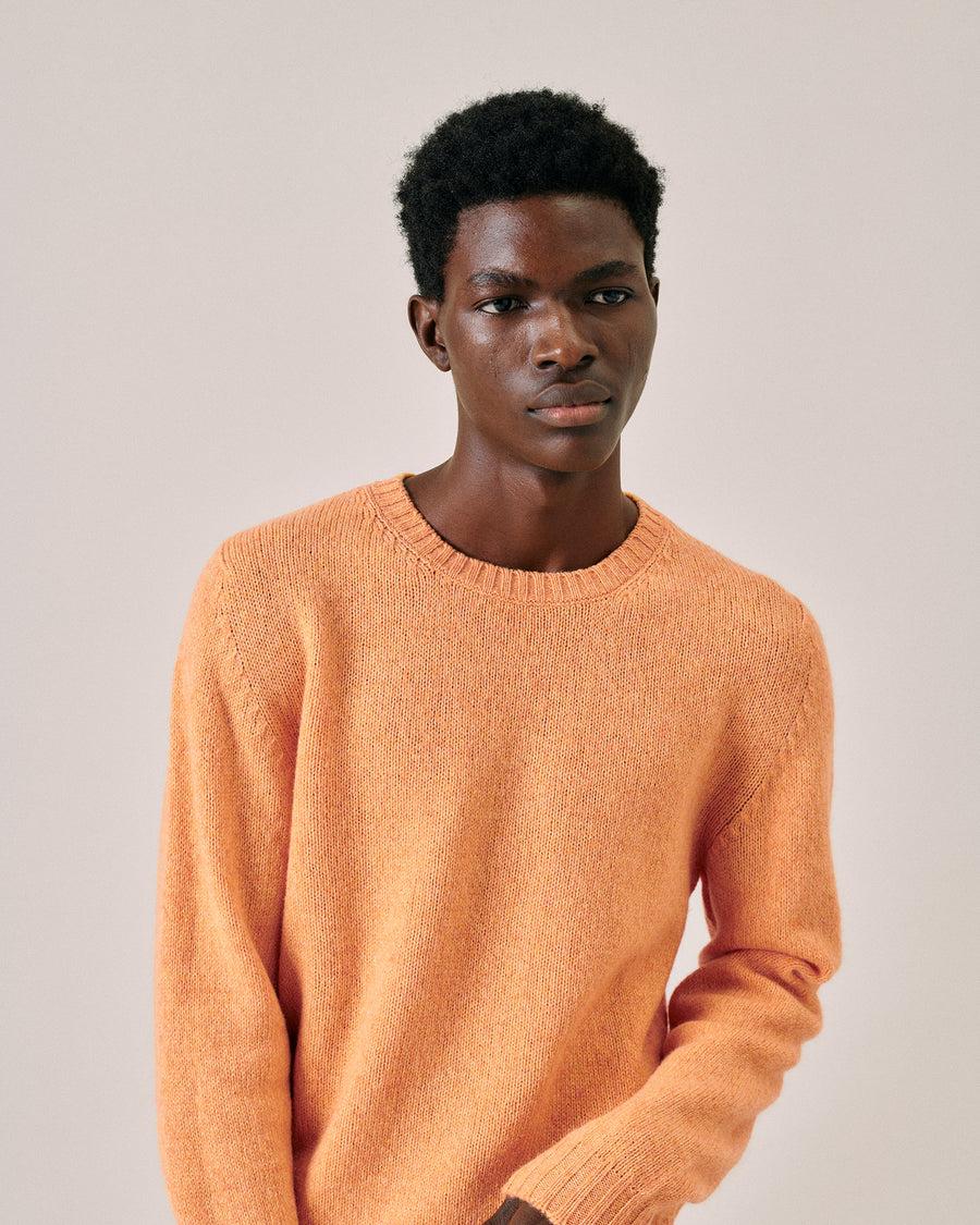 Scaglione ROUND NECK SEAMLESS SOFTWOOL TANGERINE