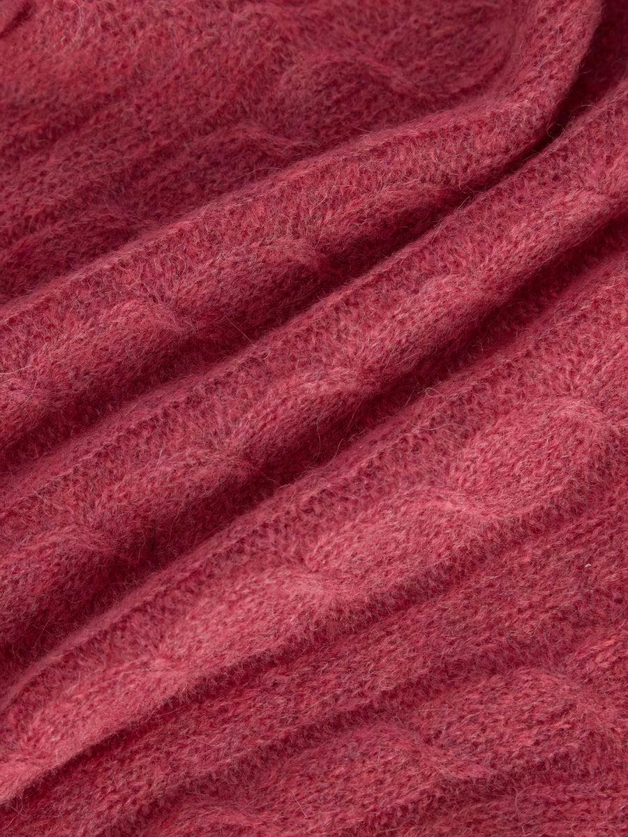 Scaglione ROUND NECK SLIM CABLES ULTRALIGHT DAHLIA