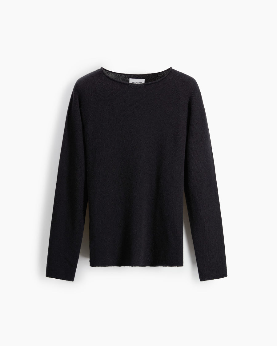 Scaglione ROUND NECK SLIM RAGLAN SEAMLESS BLACK