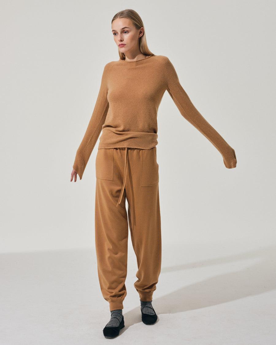 Scaglione ROUND NECK SLIM RAGLAN SEAMLESS CARAMEL