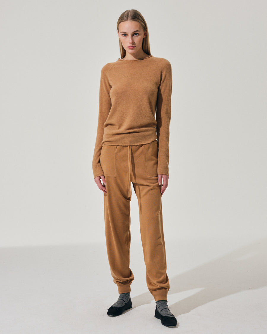 Scaglione ROUND NECK SLIM RAGLAN SEAMLESS CARAMEL