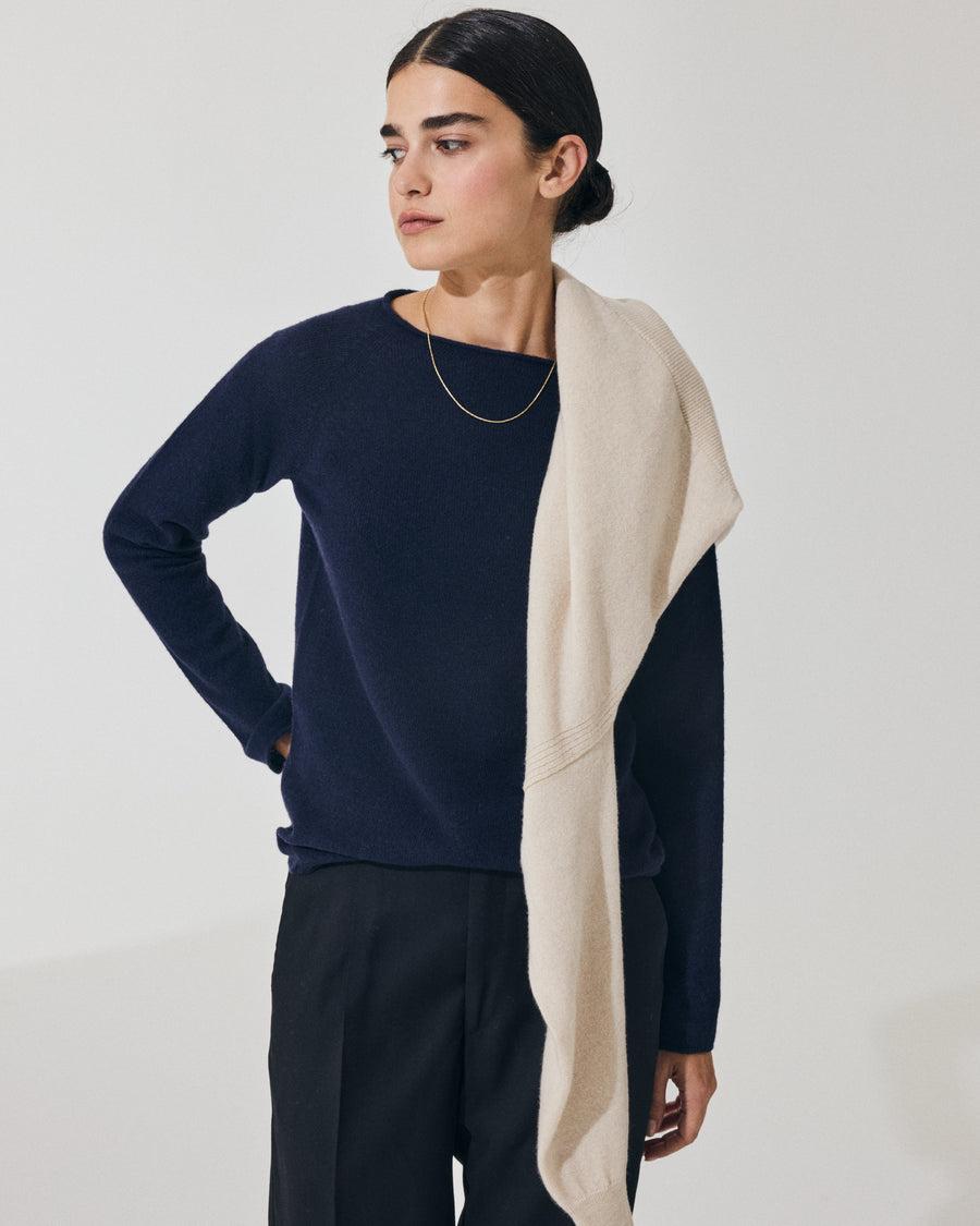 Scaglione ROUND NECK SLIM RAGLAN SEAMLESS NAVY