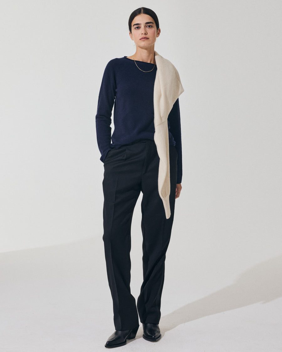 Scaglione ROUND NECK SLIM RAGLAN SEAMLESS NAVY