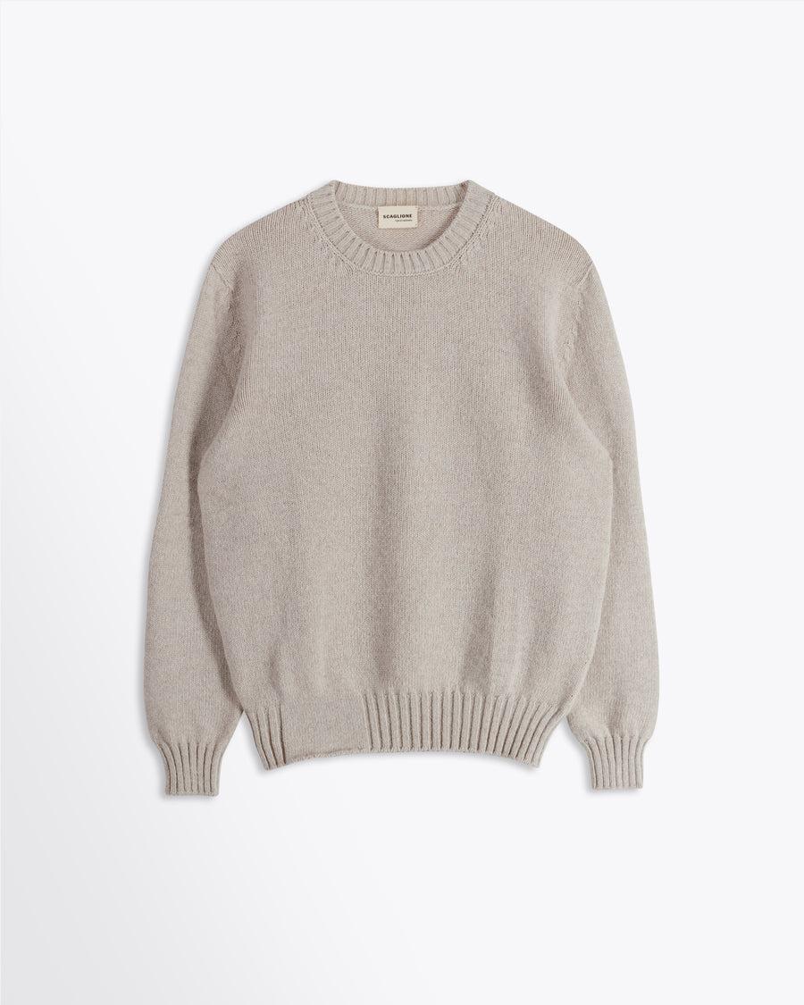 Scaglione ROUND NECK SOFT HYBRD CASHMERE BEIGE