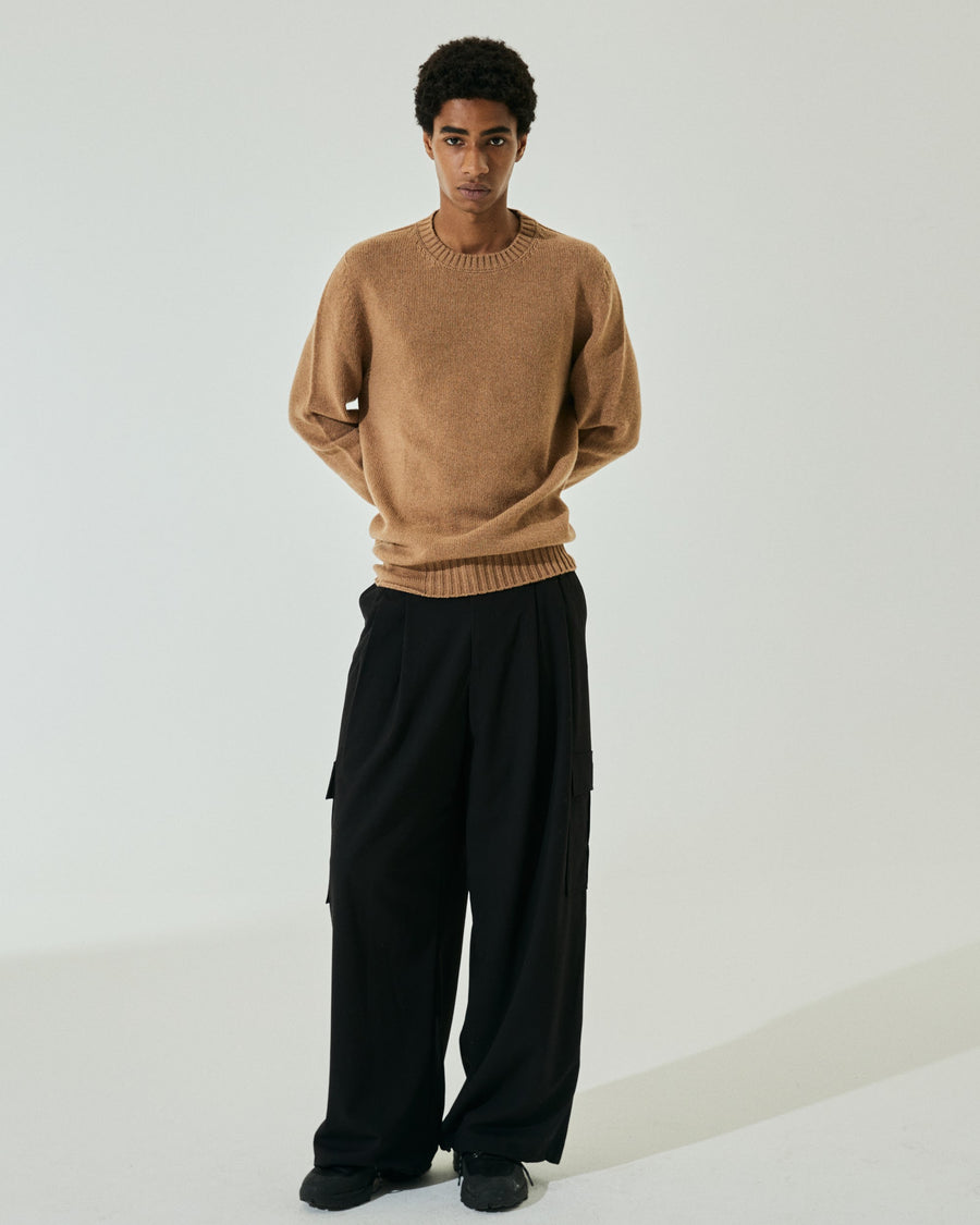 Scaglione ROUND NECK SOFT HYBRD CASHMERE CARAMEL