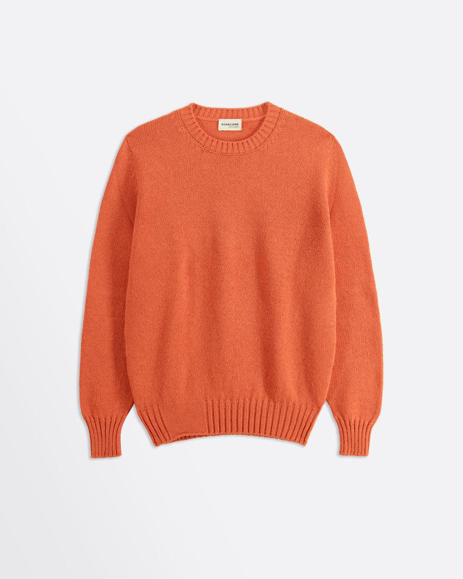 Scaglione ROUND NECK SOFT HYBRD CASHMERE CARROT