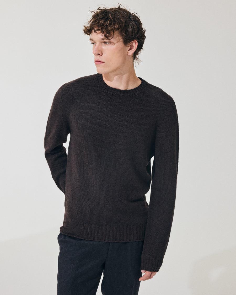 Scaglione ROUND NECK SOFT HYBRD CASHMERE EBANO