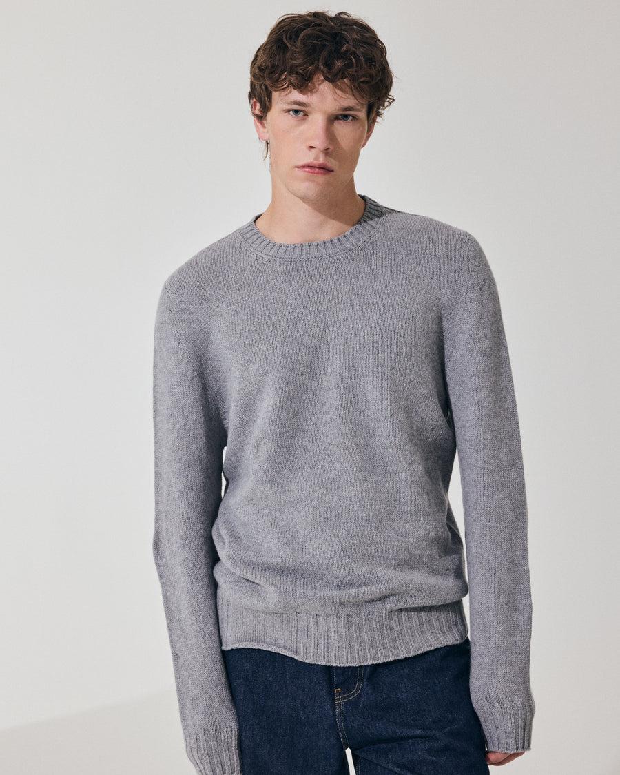 Scaglione ROUND NECK SOFT HYBRD CASHMERE GREY