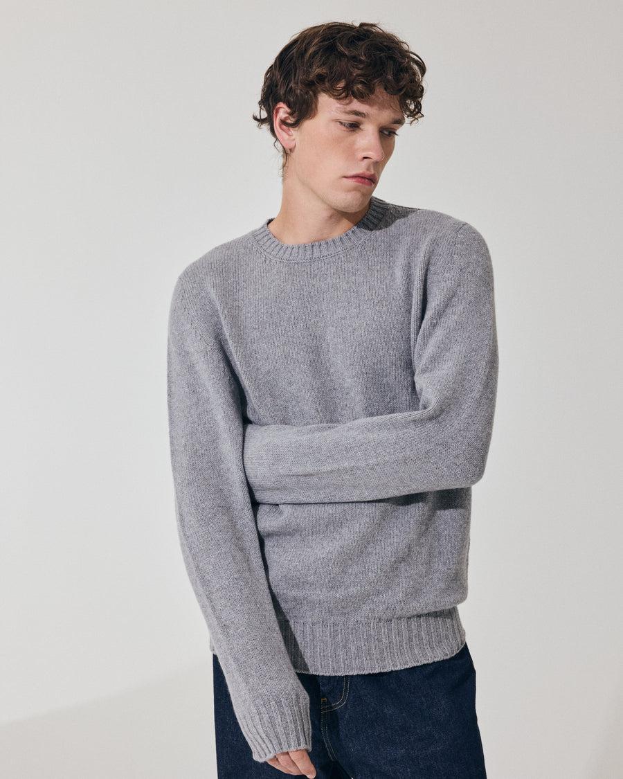Scaglione ROUND NECK SOFT HYBRD CASHMERE GREY