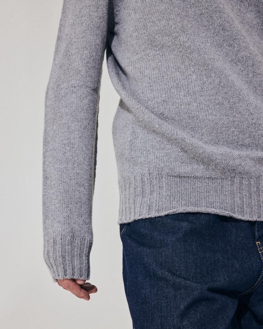 Scaglione ROUND NECK SOFT HYBRD CASHMERE GREY