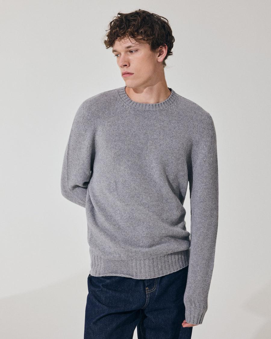 Scaglione ROUND NECK SOFT HYBRD CASHMERE GREY