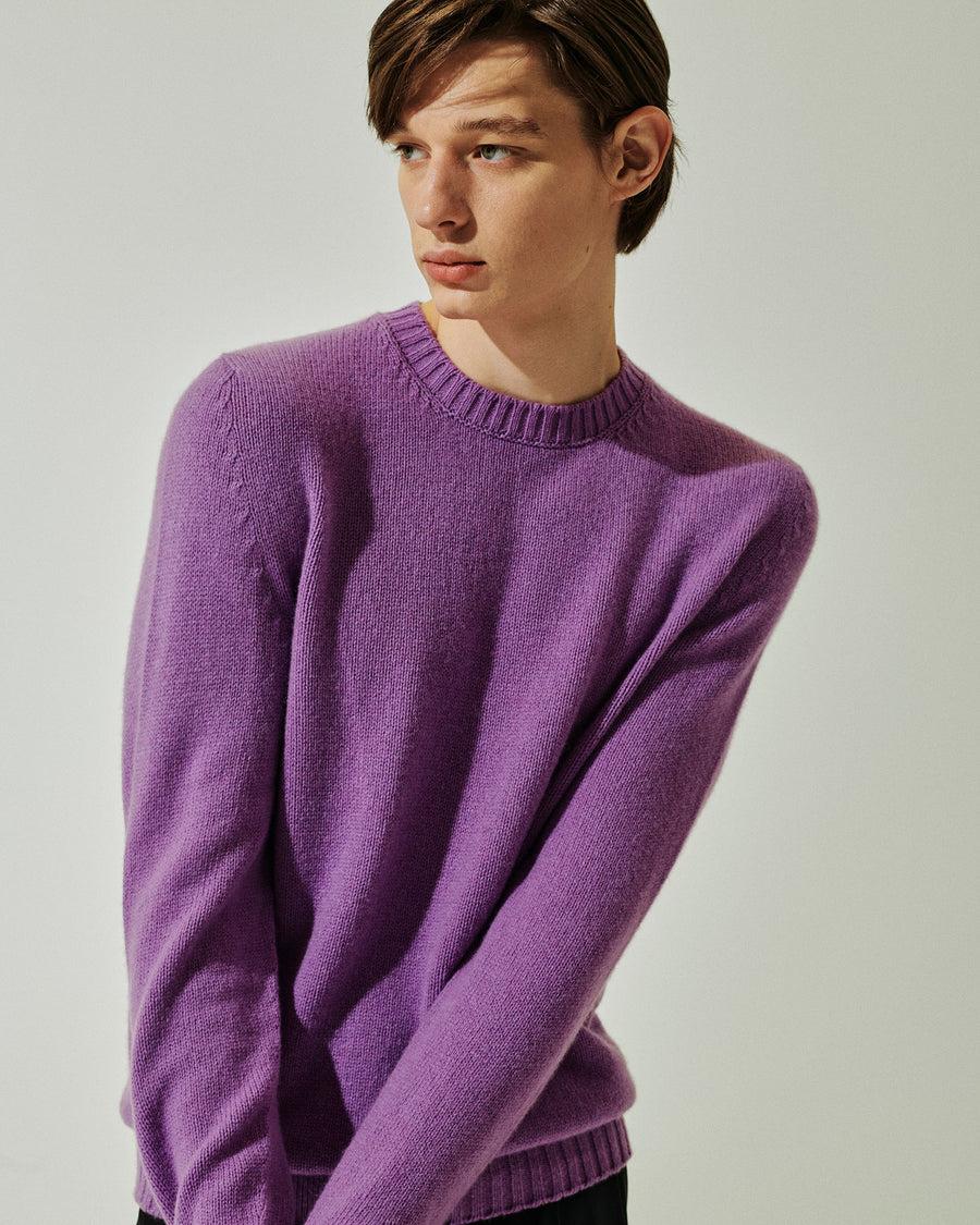 Scaglione ROUND NECK SOFT HYBRD CASHMERE LILAC