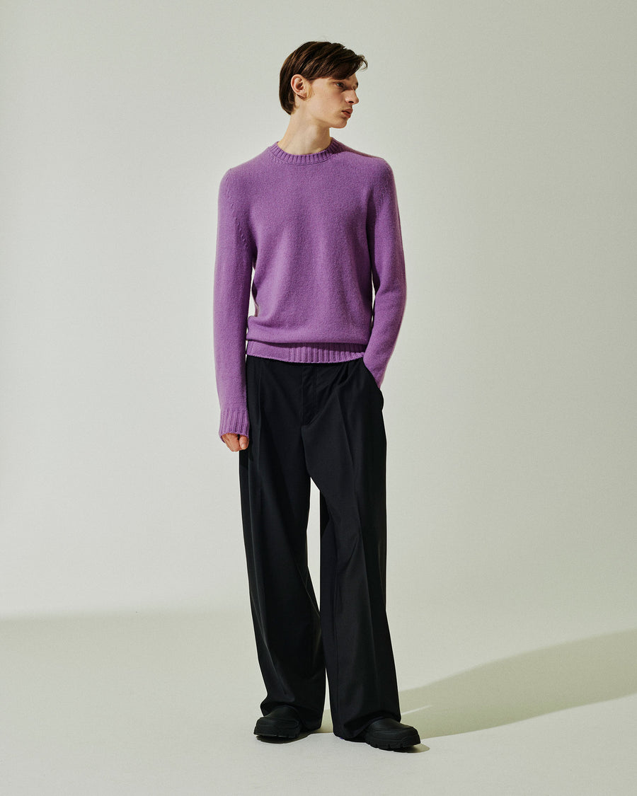 Scaglione ROUND NECK SOFT HYBRD CASHMERE LILAC