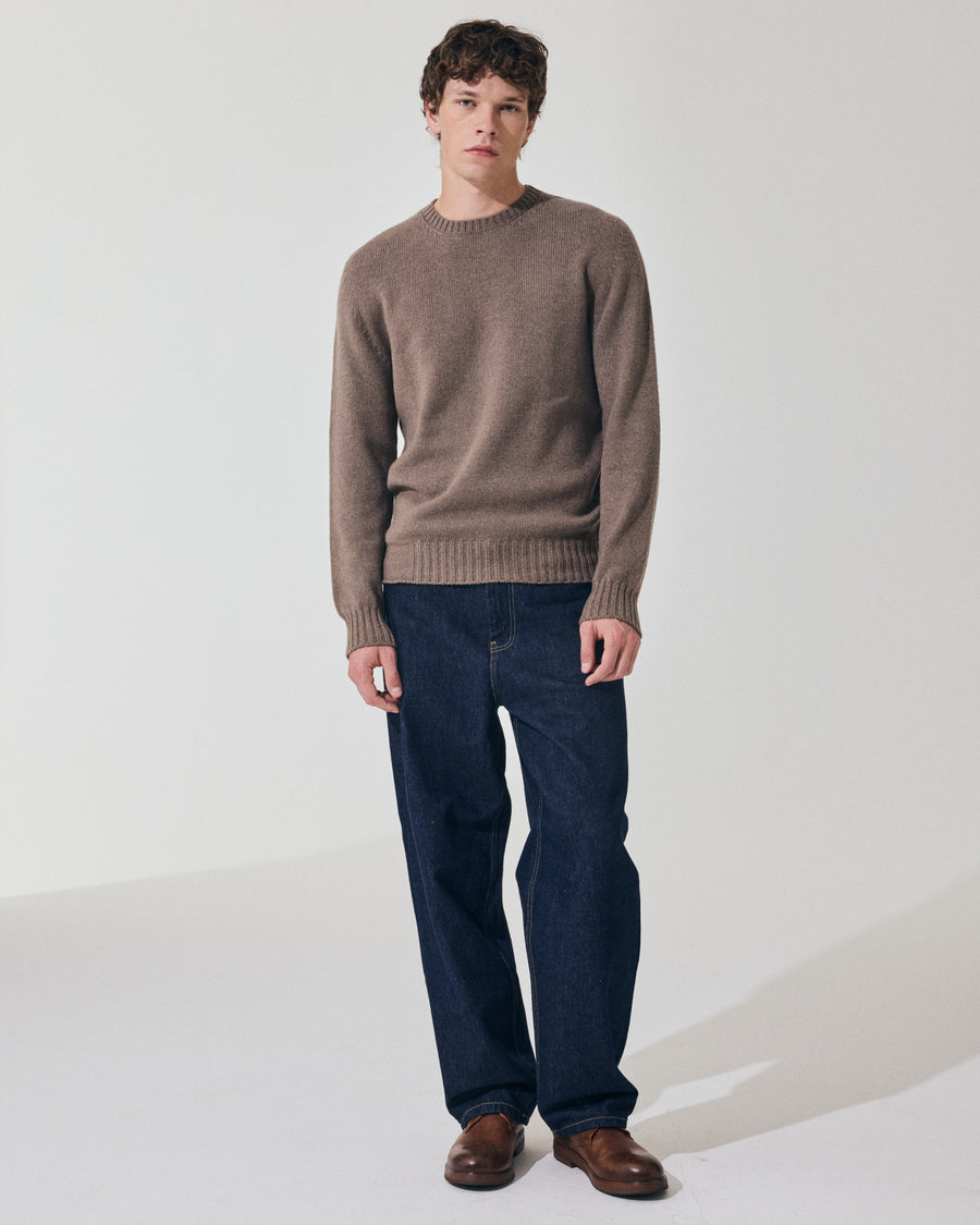 Scaglione ROUND NECK SOFT HYBRD CASHMERE TAUPE