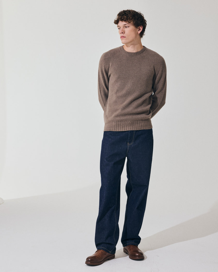 Scaglione ROUND NECK SOFT HYBRD CASHMERE TAUPE