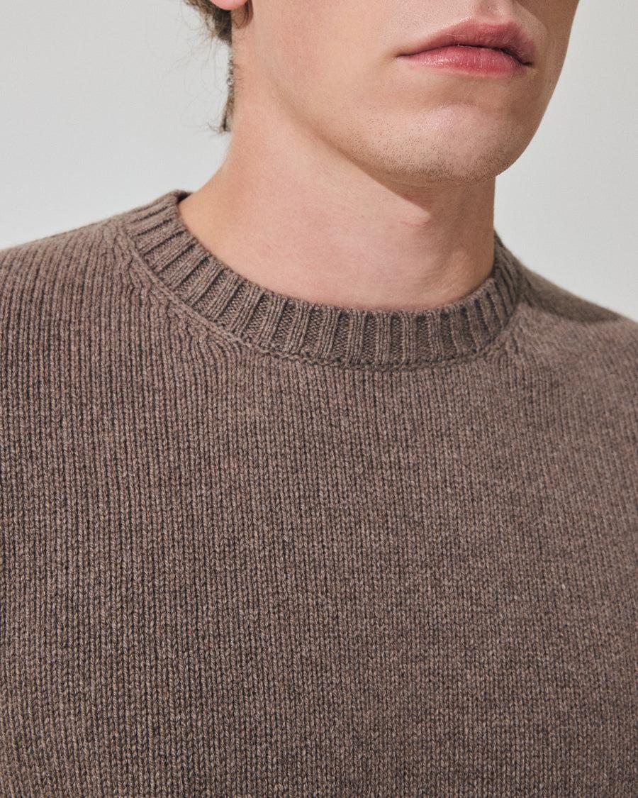 Scaglione ROUND NECK SOFT HYBRD CASHMERE TAUPE