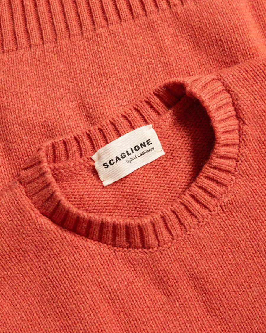 Scaglione ROUND NECK SOFT HYBRID CASHMERE CARROT