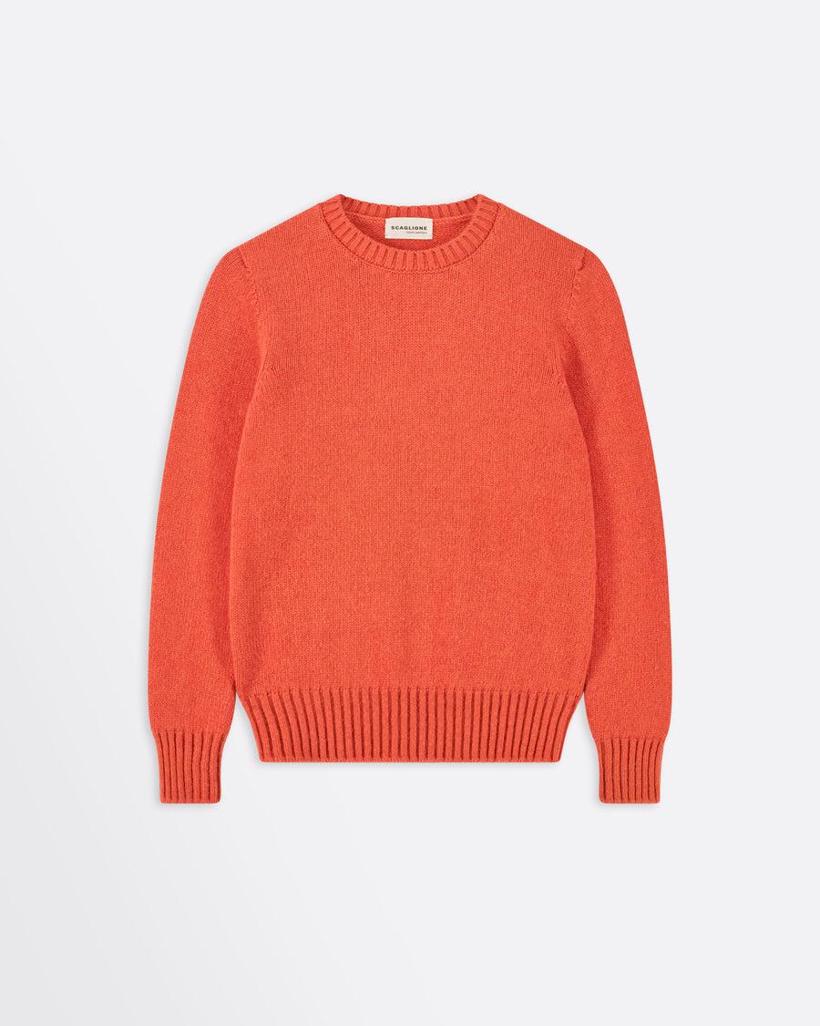 Scaglione ROUND NECK SOFT HYBRID CASHMERE CARROT