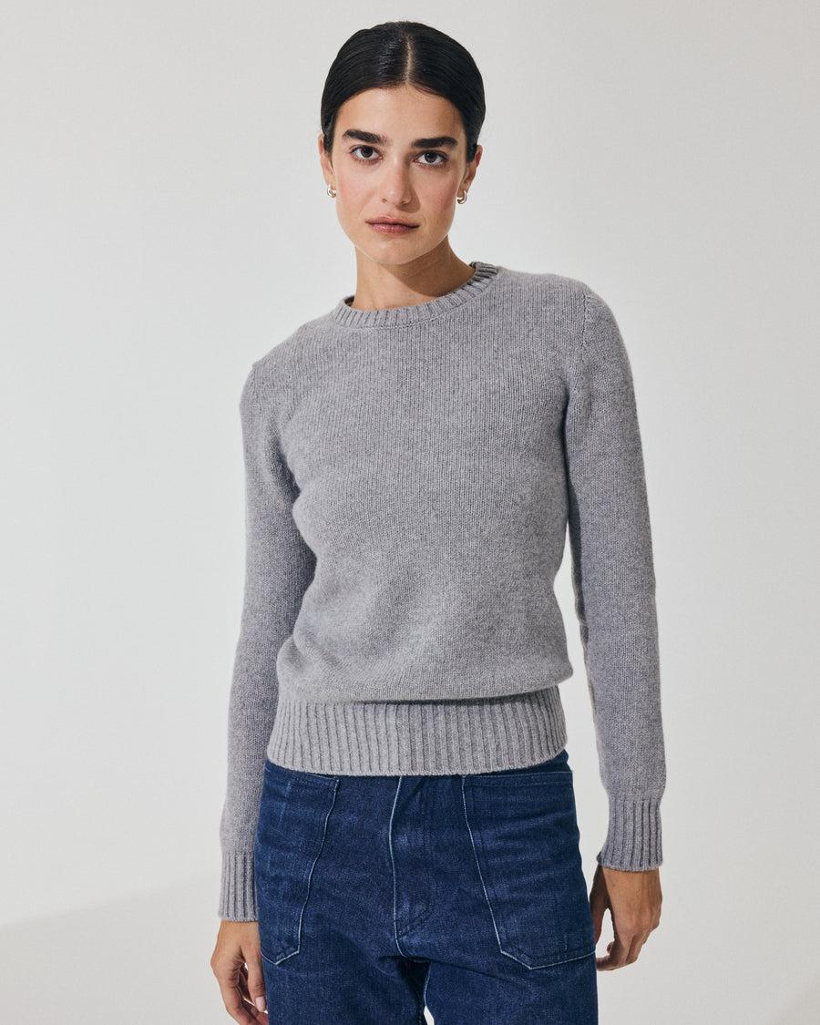Scaglione ROUND NECK SOFT HYBRID CASHMERE GREY