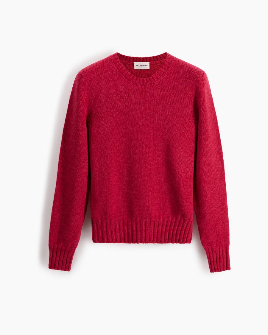 Scaglione ROUND NECK SOFT HYBRID CASHMERE MAGENTA