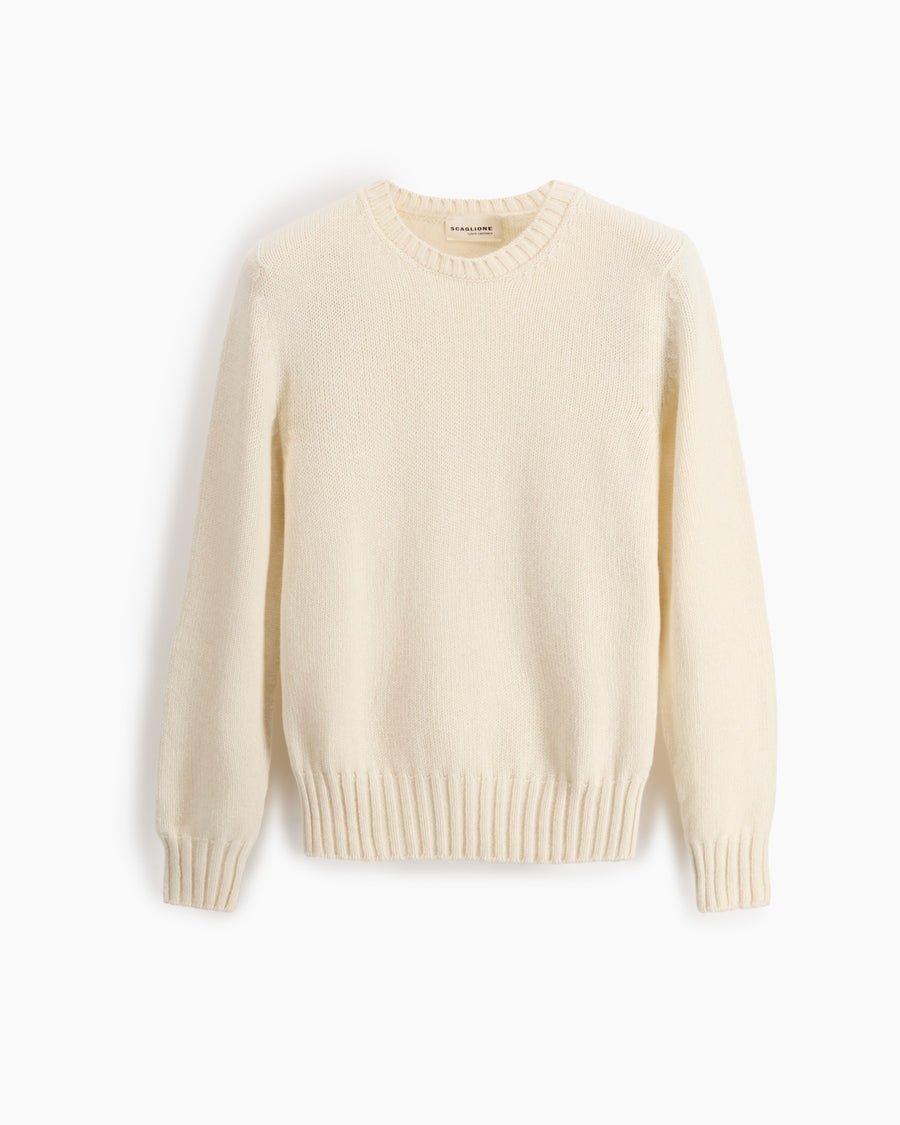 Scaglione ROUND NECK SOFT HYBRID CASHMERE MILK