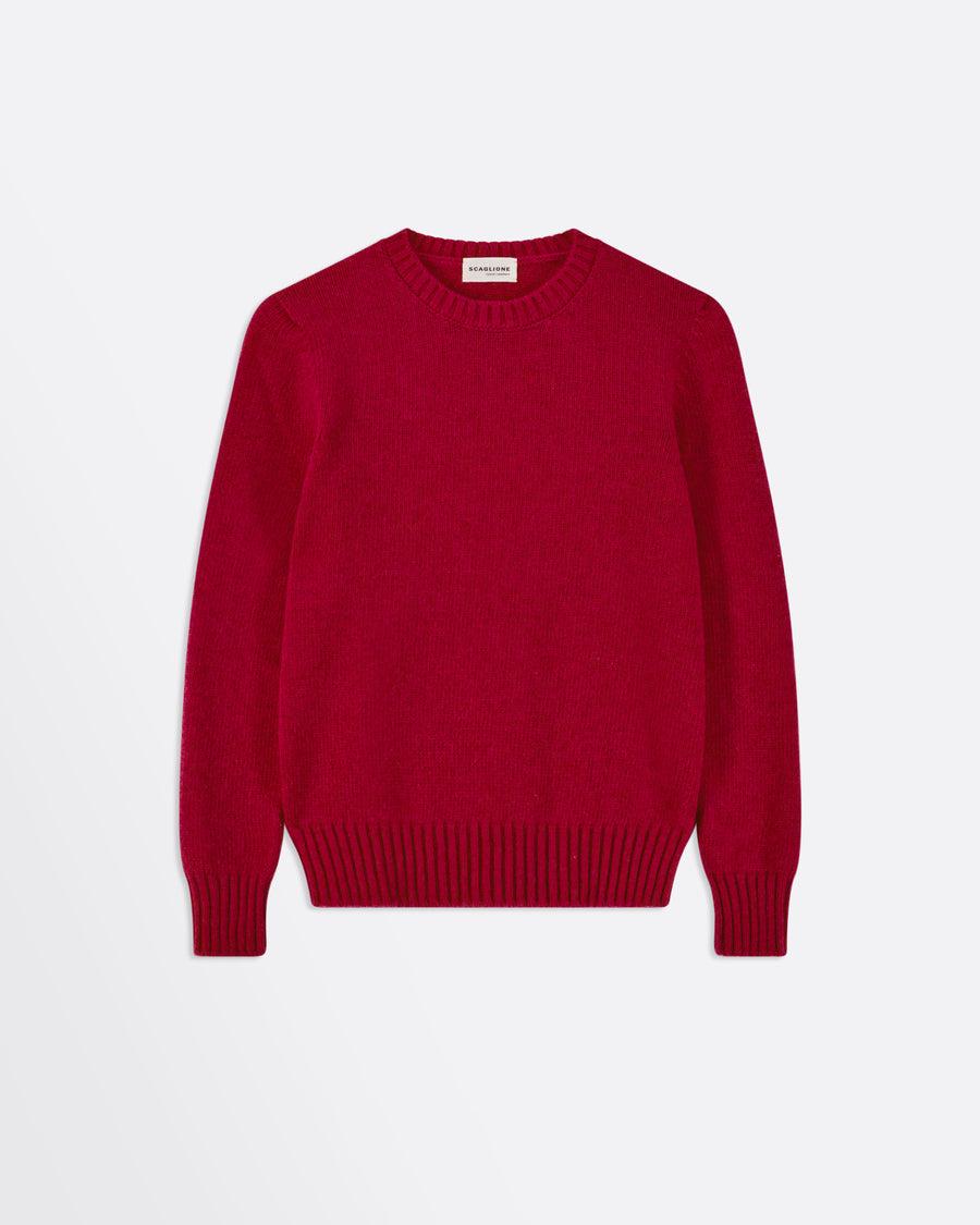 Scaglione ROUND NECK SOFT HYBRID CASHMERE RED