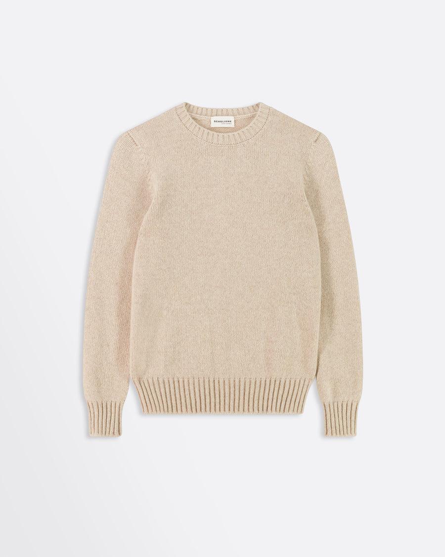 Scaglione ROUND NECK SOFT HYBRID CASHMERE SAND