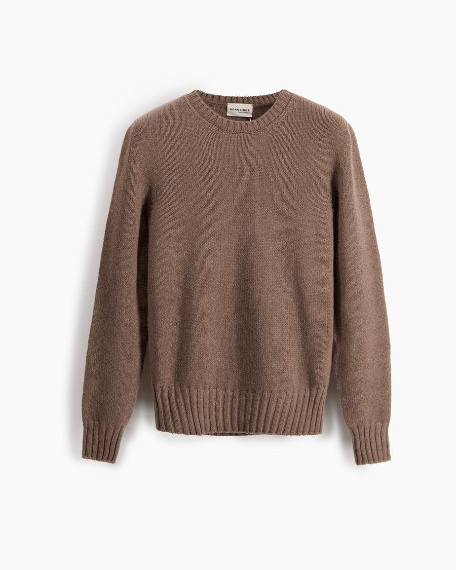 Scaglione ROUND NECK SOFT HYBRID CASHMERE TAUPE