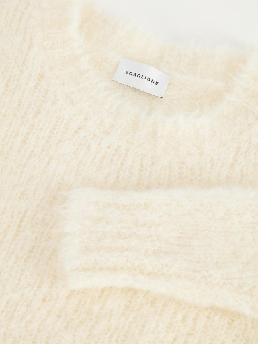 Scaglione ROUND NECK TRAPEZIO MILK