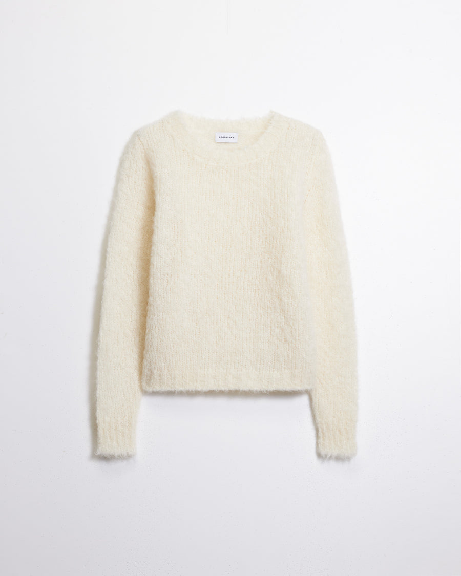 Scaglione ROUND NECK TRAPEZIO MILK