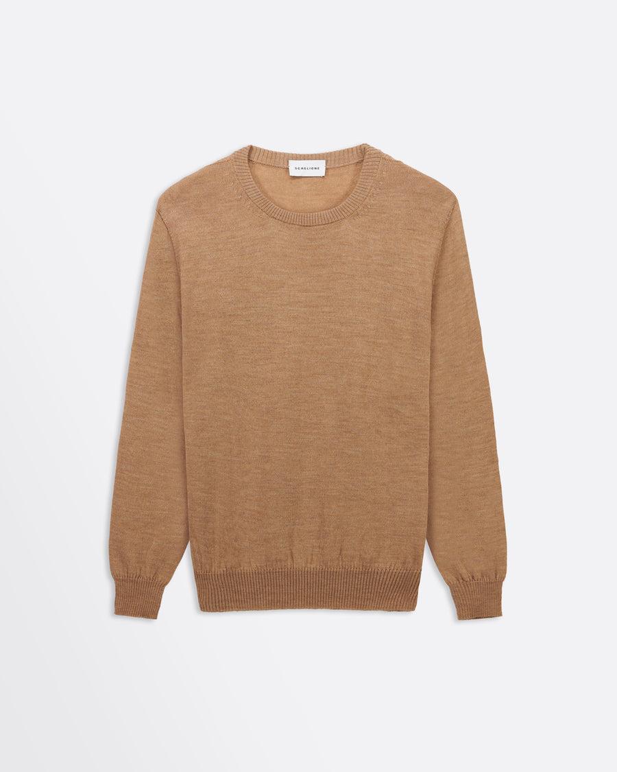 Scaglione ROUNDNECK SEAMLESS MERINO CARAMEL